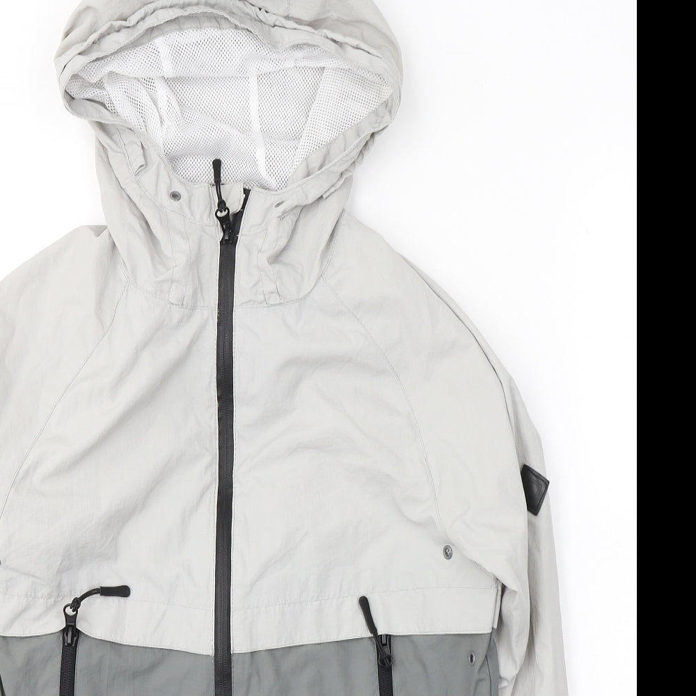 Cedar Wood State Mens Grey   Rain Coat Coat Size XS  Zip