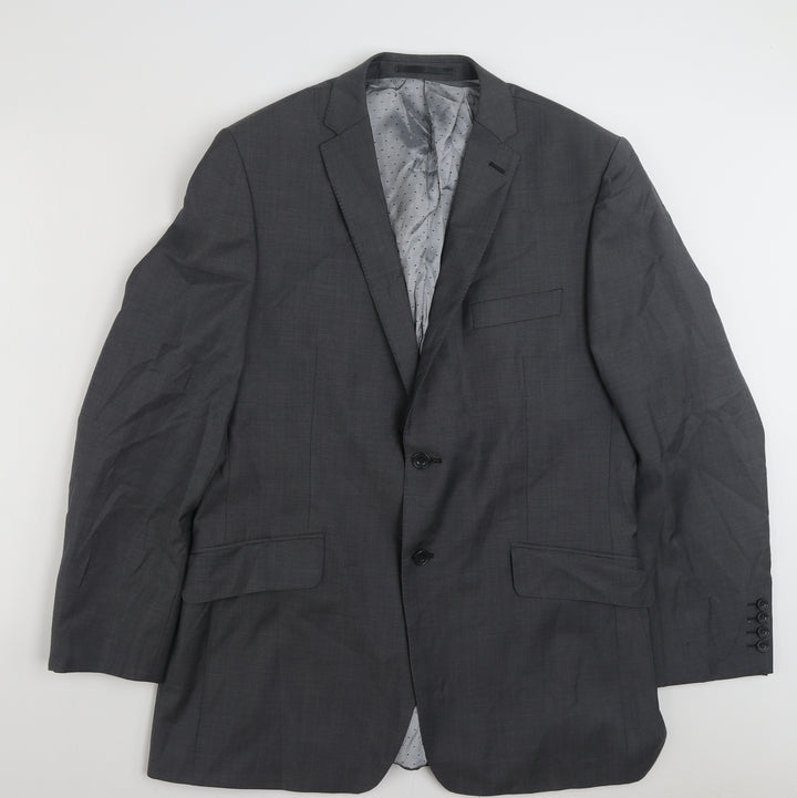 F&F Mens Grey Wool Jacket Suit Jacket Size 42