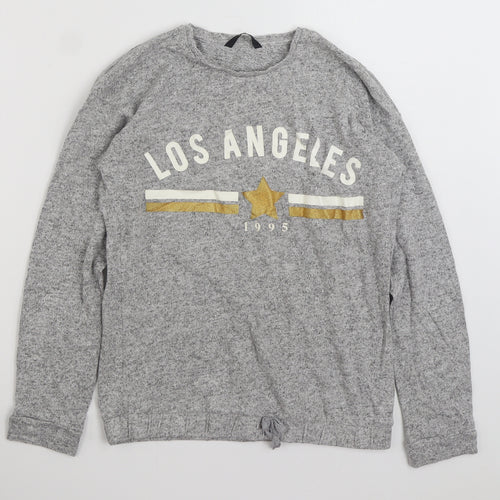 George Girls Grey  Viscose Pullover Sweatshirt Size 12-13 Years  Pullover - Los Angeles