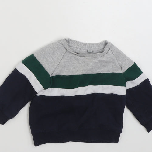 Primark Boys Multicoloured Colourblock Cotton Pullover Sweatshirt Size 2-3 Years  Pullover