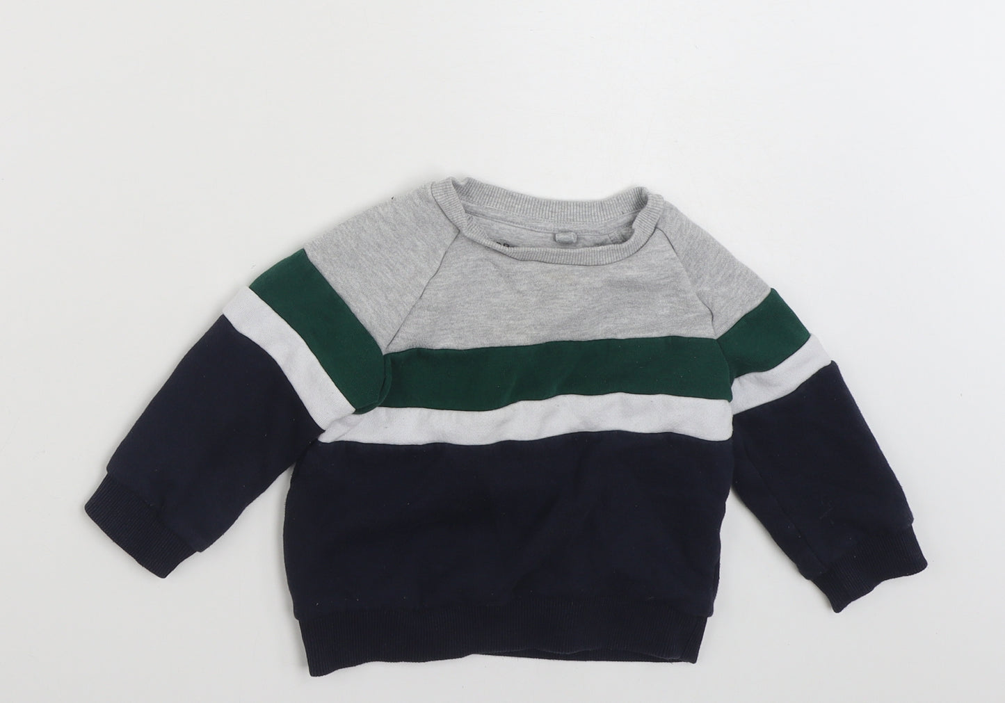 Primark Boys Multicoloured Colourblock Cotton Pullover Sweatshirt Size 2-3 Years  Pullover