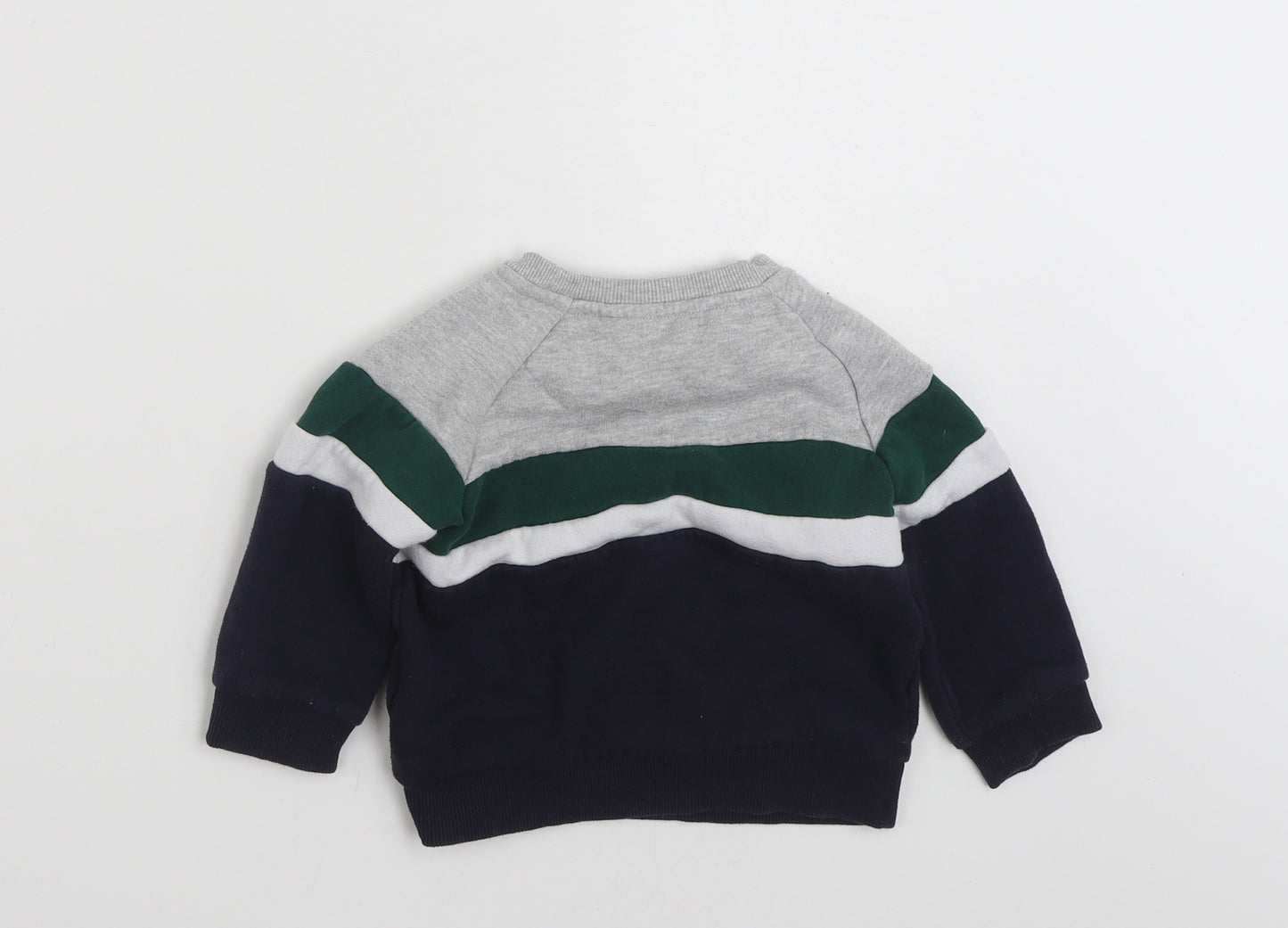 Primark Boys Multicoloured Colourblock Cotton Pullover Sweatshirt Size 2-3 Years  Pullover