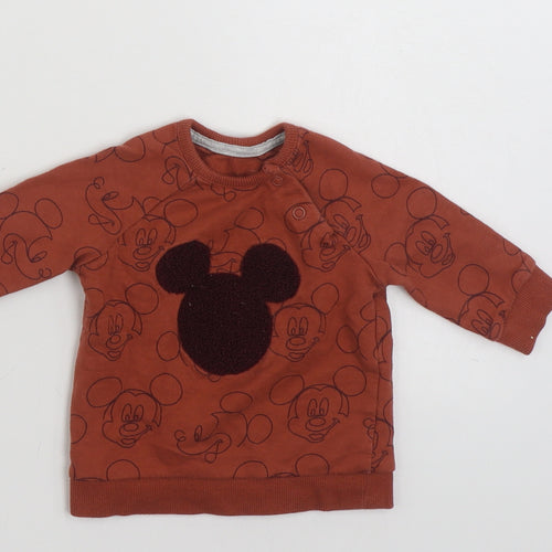 George Baby Brown  100% Cotton Pullover Jumper Size 0-3 Months  Pullover - Disney