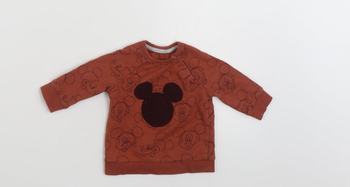 George Baby Brown  100% Cotton Pullover Jumper Size 0-3 Months  Pullover - Disney