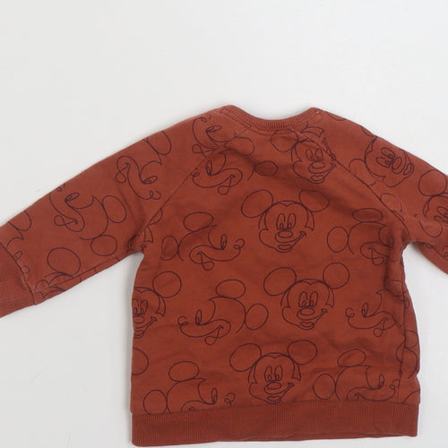 George Baby Brown  100% Cotton Pullover Jumper Size 0-3 Months  Pullover - Disney