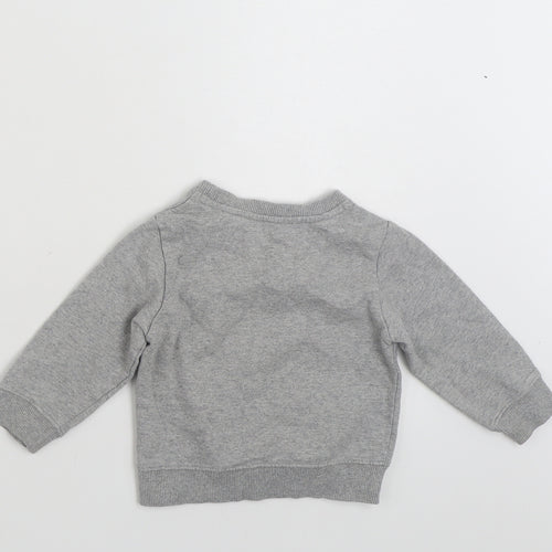 George Girls Grey  Cotton Pullover Jumper Size 9-12 Months  Pullover - Miami
