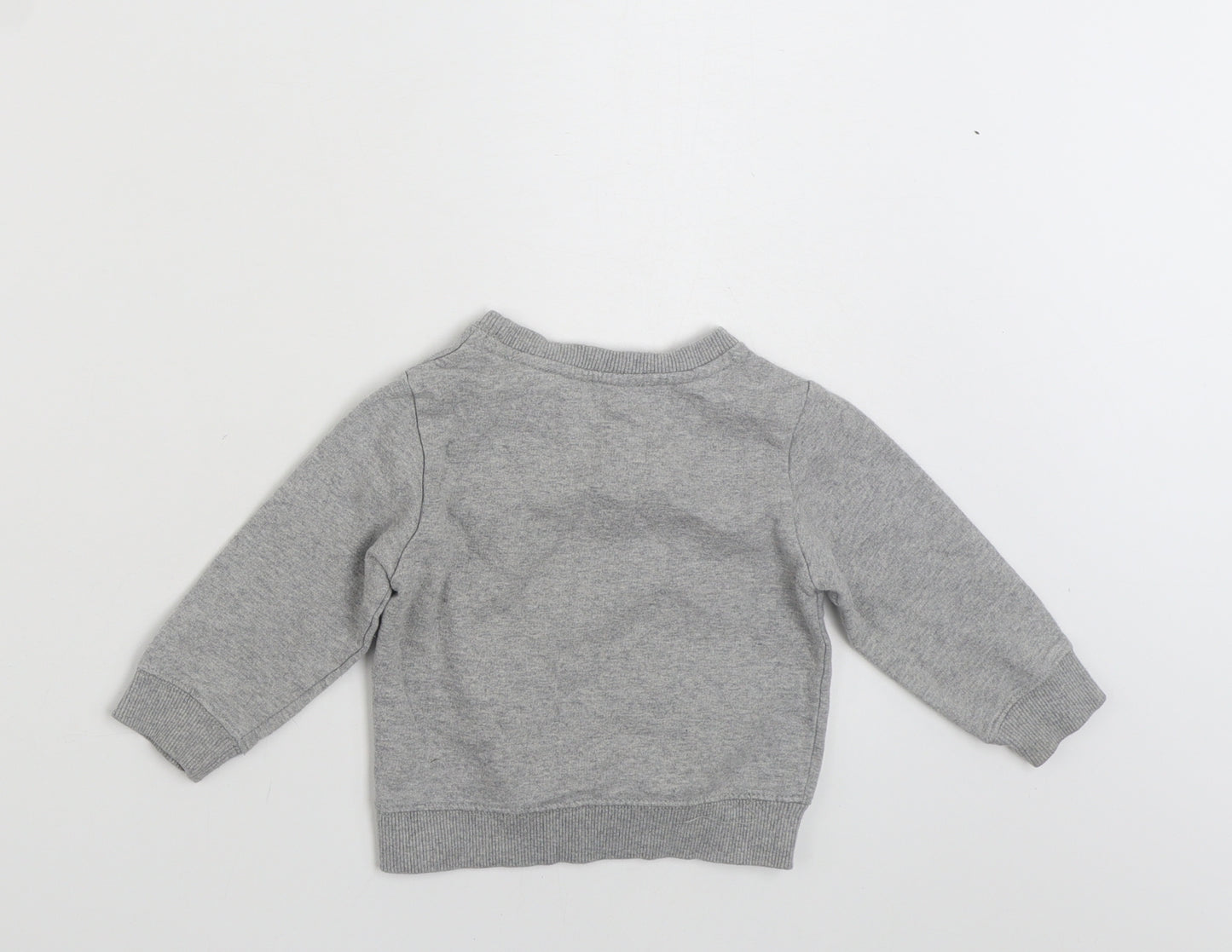 George Girls Grey  Cotton Pullover Jumper Size 9-12 Months  Pullover - Miami
