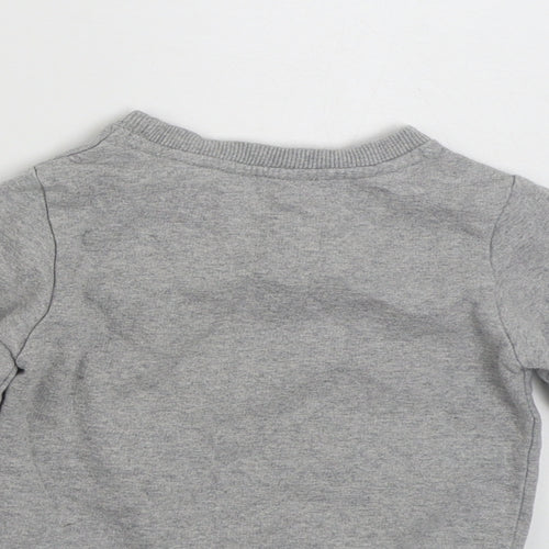 George Girls Grey  Cotton Pullover Jumper Size 9-12 Months  Pullover - Miami