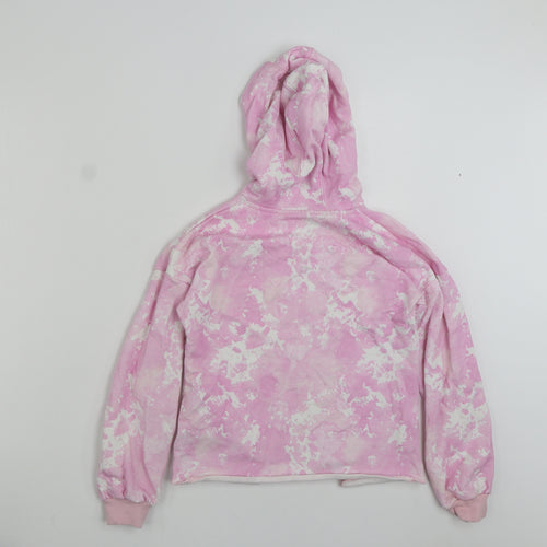 F&F Girls Pink Geometric Cotton Pullover Hoodie Size 9-10 Years  Pullover - Believe