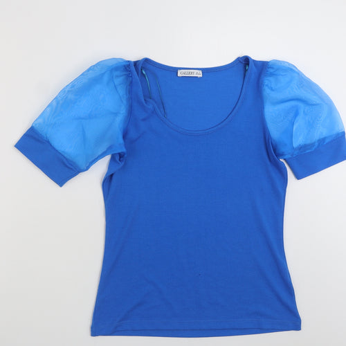 Gallery Womens Blue Scoop Neck  Polyester Pullover Jumper Size 8   - Size 8/10