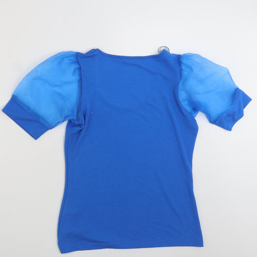 Gallery Womens Blue Scoop Neck  Polyester Pullover Jumper Size 8   - Size 8/10