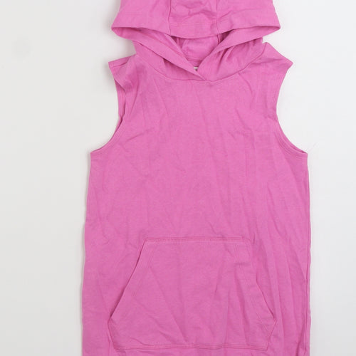 NEXT Girls Pink  100% Cotton Pullover Hoodie Size 10 Years  Pullover