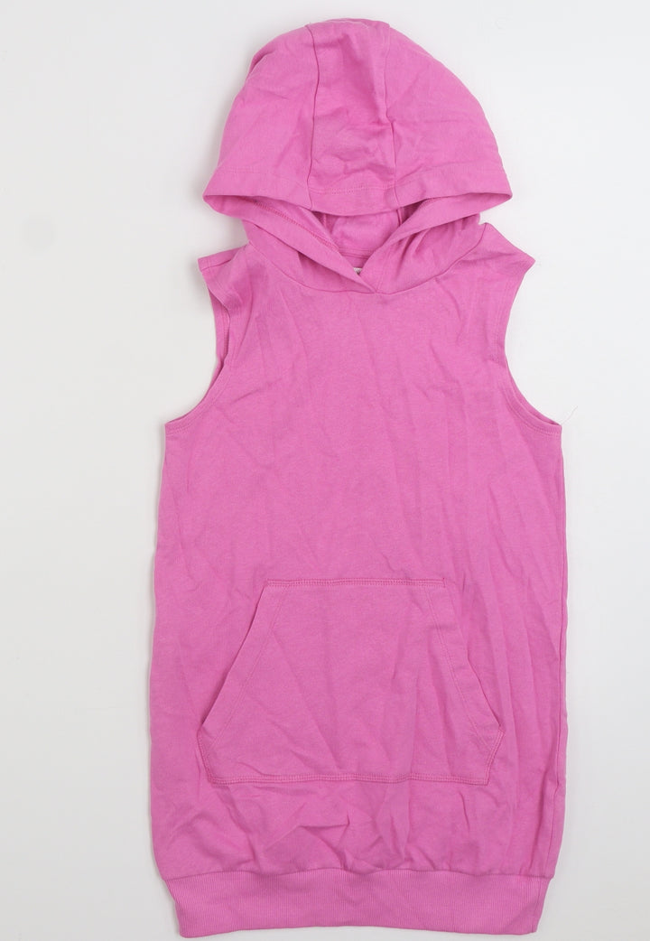 NEXT Girls Pink  100% Cotton Pullover Hoodie Size 10 Years  Pullover