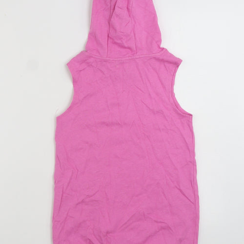 NEXT Girls Pink  100% Cotton Pullover Hoodie Size 10 Years  Pullover