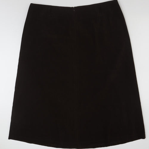 essence Womens Brown  Polyester Maxi Skirt Size 26   Zip