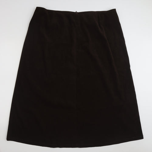 essence Womens Brown  Polyester Maxi Skirt Size 26   Zip