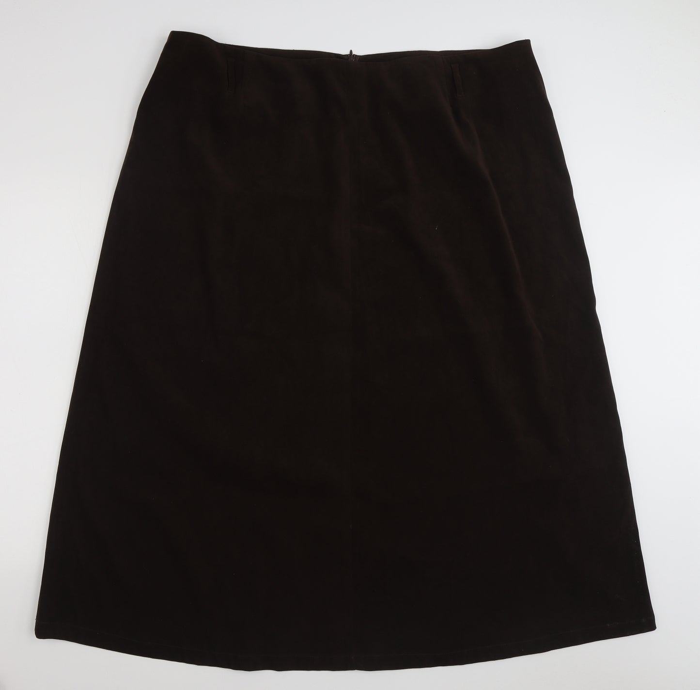 essence Womens Brown  Polyester Maxi Skirt Size 26   Zip