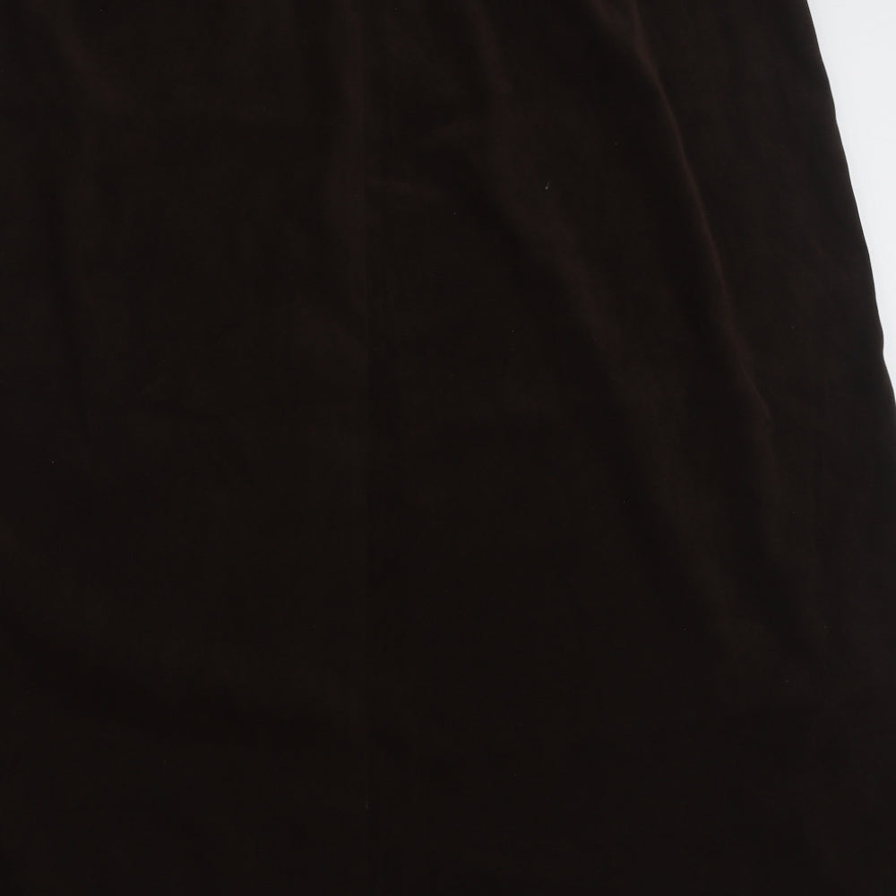 essence Womens Brown  Polyester Maxi Skirt Size 26   Zip