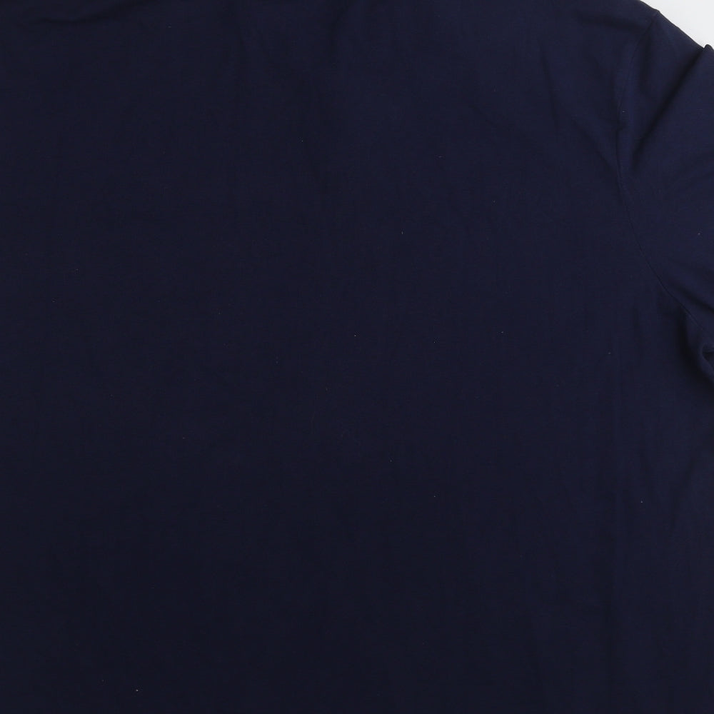 F&F Mens Blue  Cotton  Polo Size 3XL Collared Button
