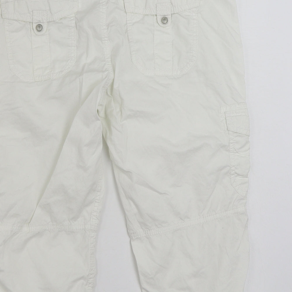 Mexx Womens White  100% Cotton Sweat Shorts Size 14 L18 in Regular Zip