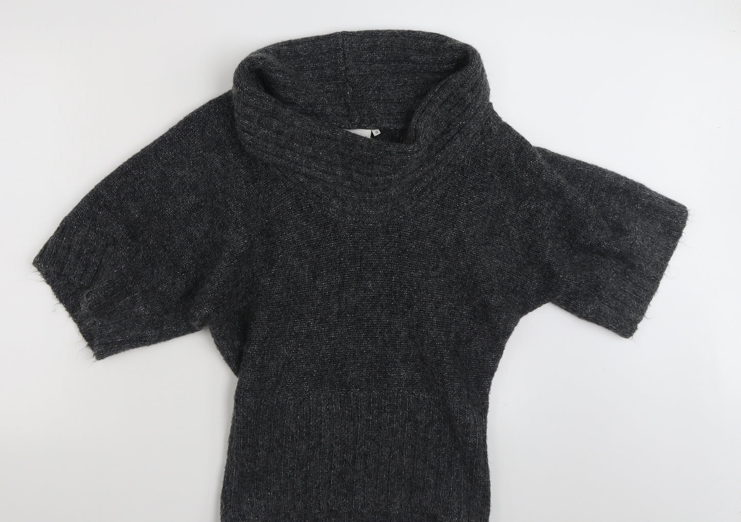 New Look Womens Grey Roll Neck  Acrylic Pullover Jumper Size 10