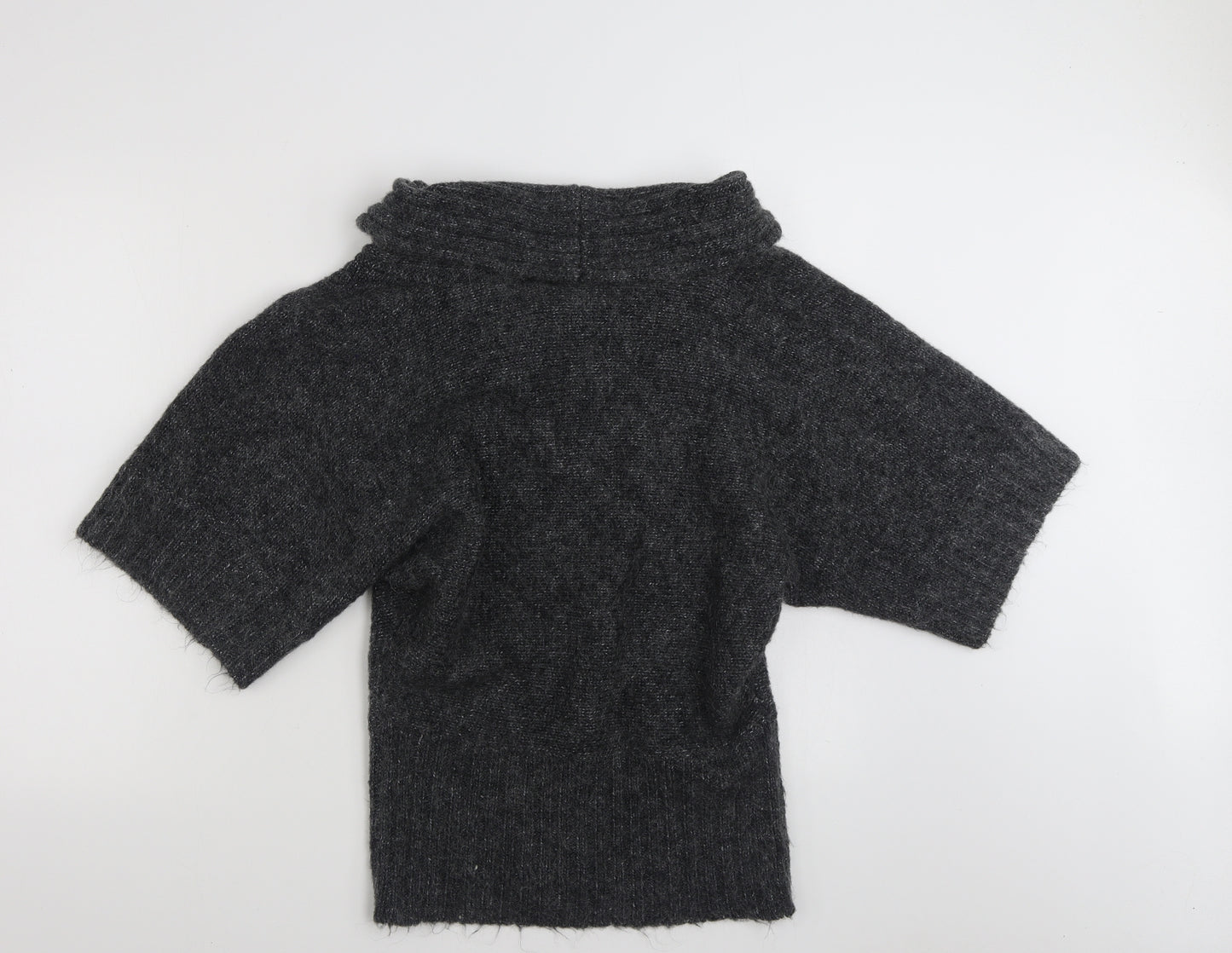 New Look Womens Grey Roll Neck  Acrylic Pullover Jumper Size 10