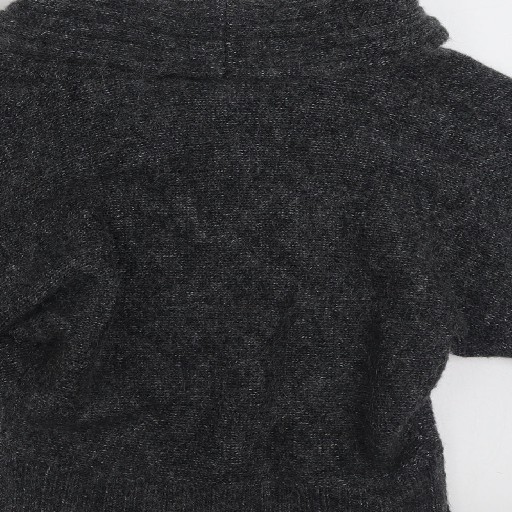 New Look Womens Grey Roll Neck  Acrylic Pullover Jumper Size 10