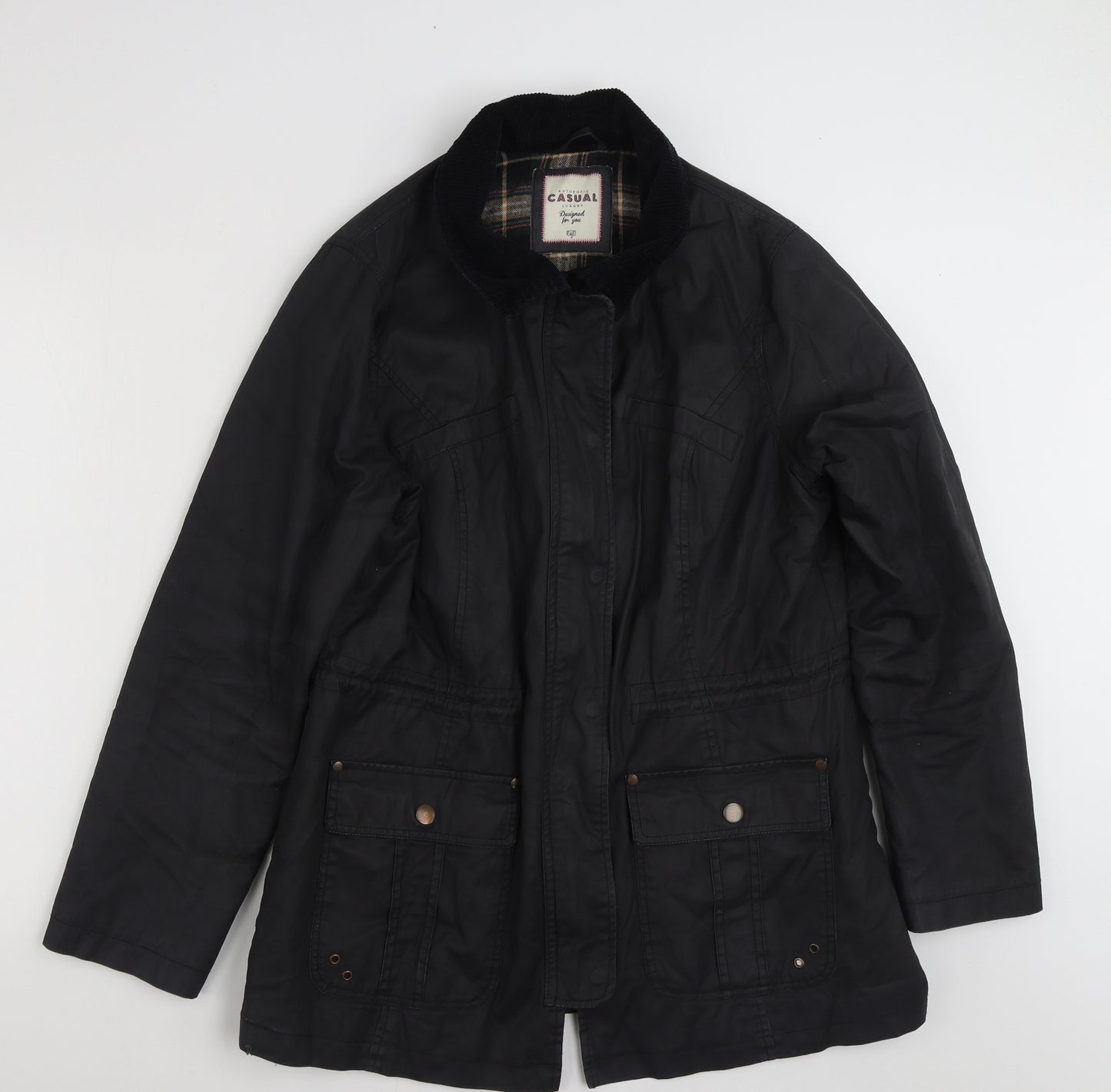 F&F Womens Black   Jacket  Size 14  Zip