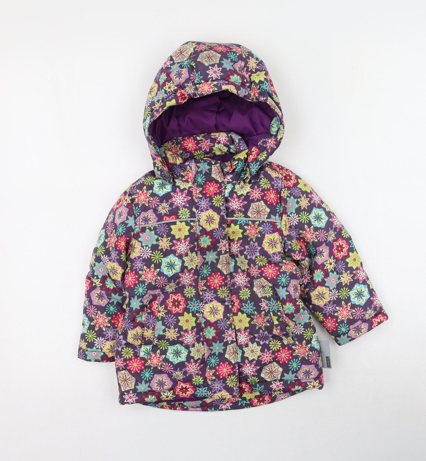 name it  Multicoloured Floral  Puffer Jacket Coat Size 12-18 Months