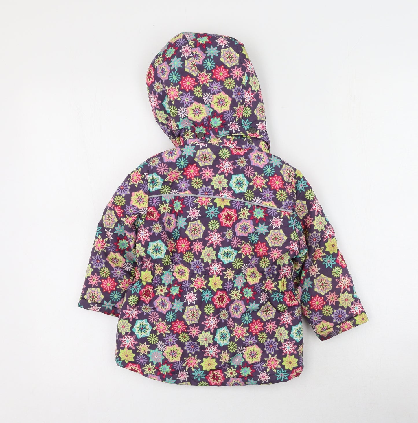 name it  Multicoloured Floral  Puffer Jacket Coat Size 12-18 Months