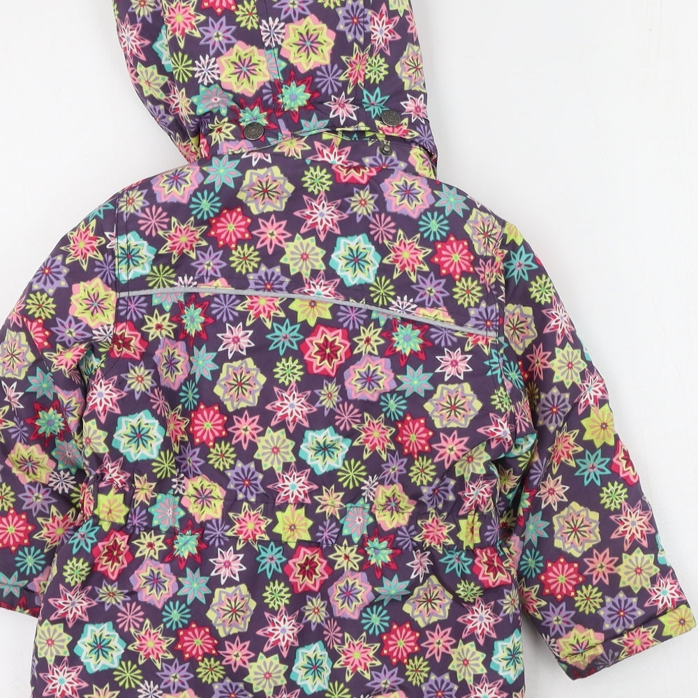 name it  Multicoloured Floral  Puffer Jacket Coat Size 12-18 Months
