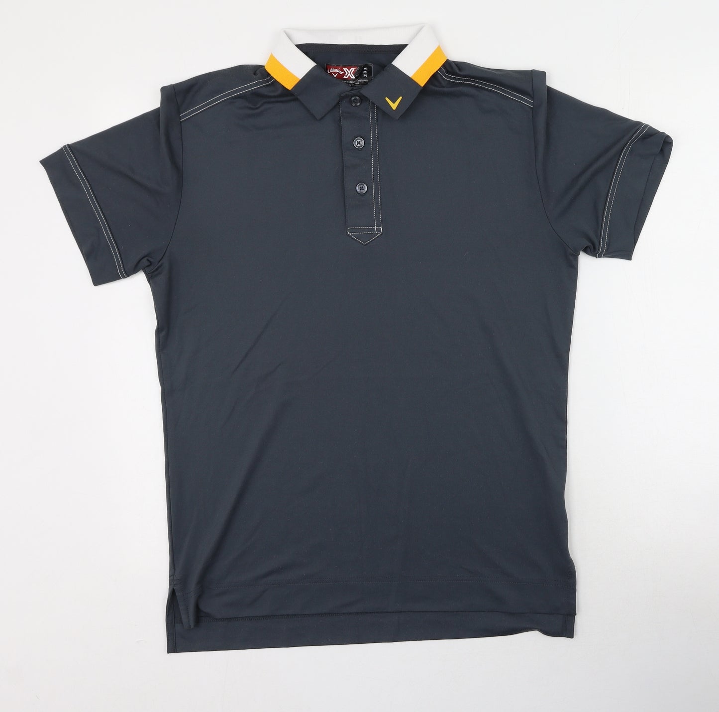 Callaway Mens Grey  Polyester  Polo Size M Collared