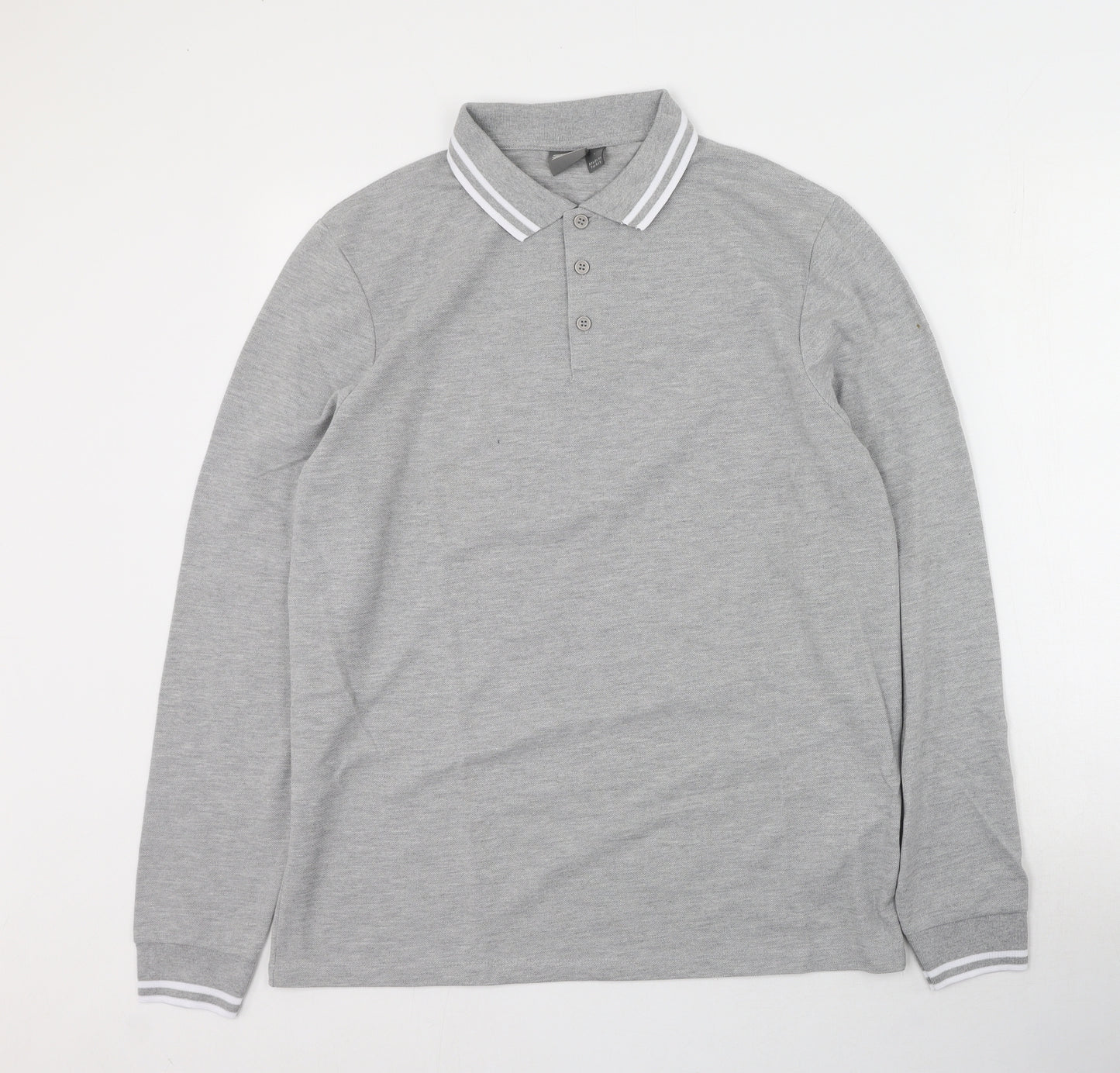 ASOS Mens Grey  Polyester  Polo Size L Collared