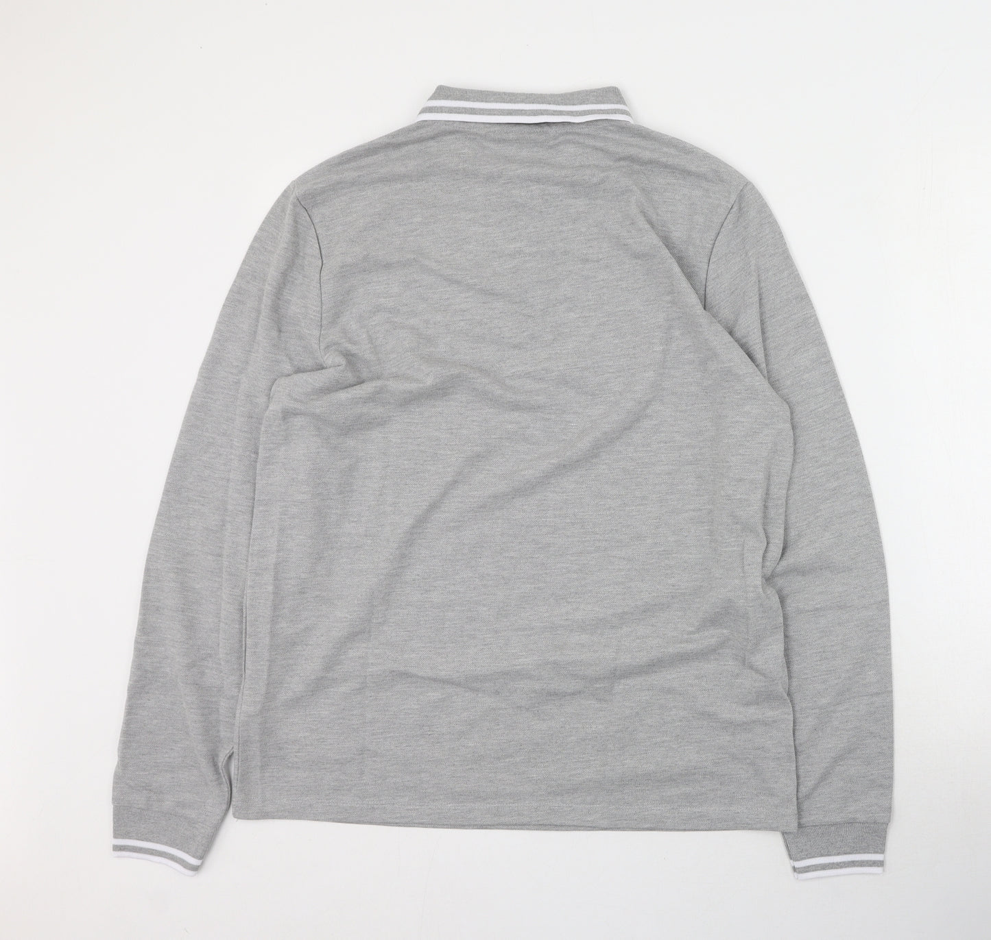 ASOS Mens Grey  Polyester  Polo Size L Collared