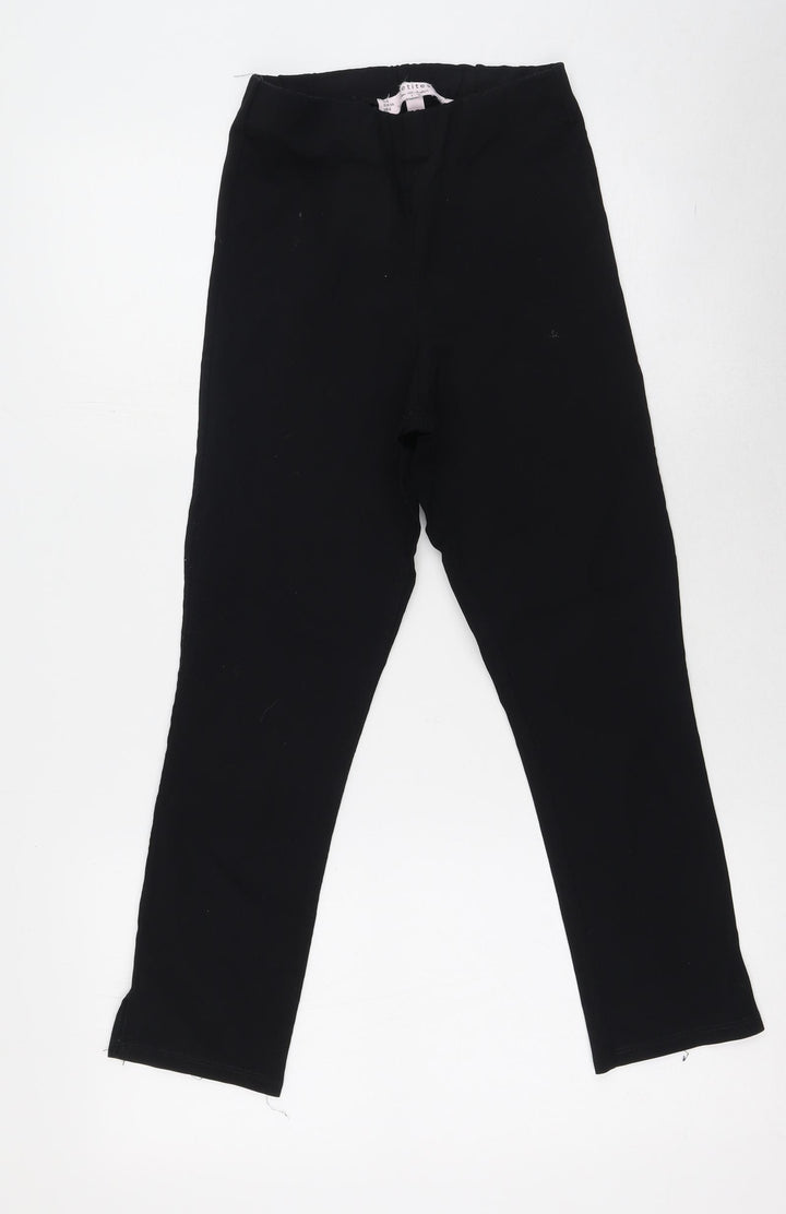 Miss Selfridge Womens Black Polyester Jegging Trousers Size 8 L24 in Regular