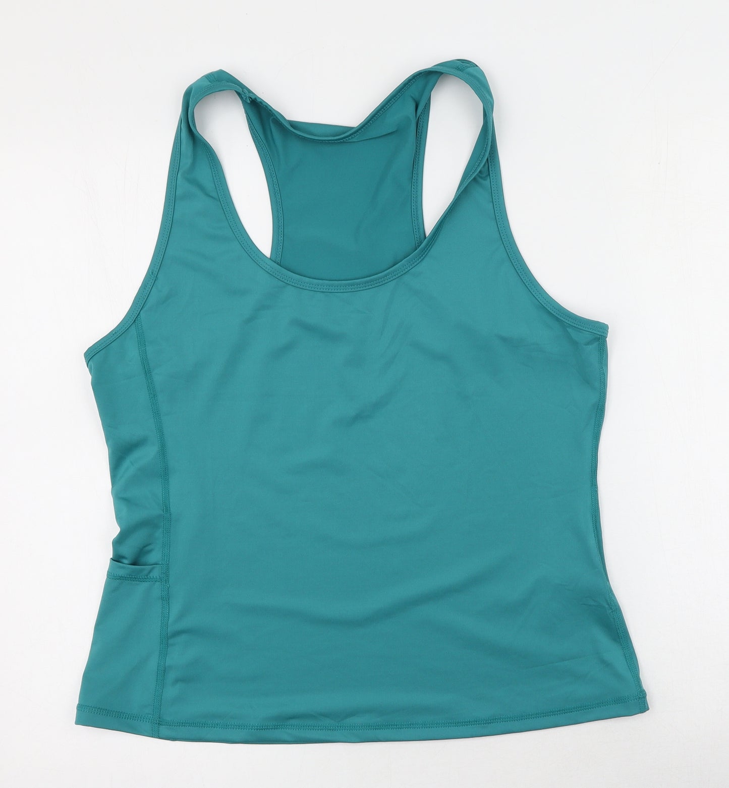 Preworn Womens Green  Polyester Basic Tank Size XL Halter