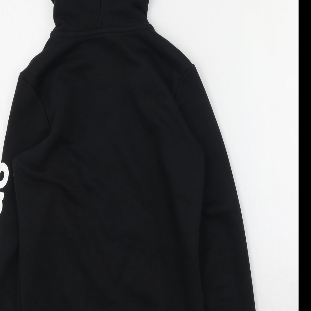 adidas Boys Black Round Neck  Polyester Full Zip Jumper Size 11-12 Years