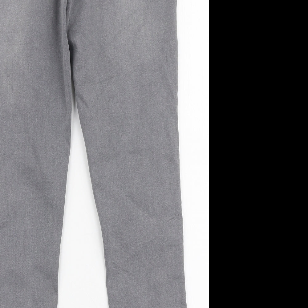 Papaya Womens Grey  Cotton Skinny Jeans Size 12 L27 in Slim Zip
