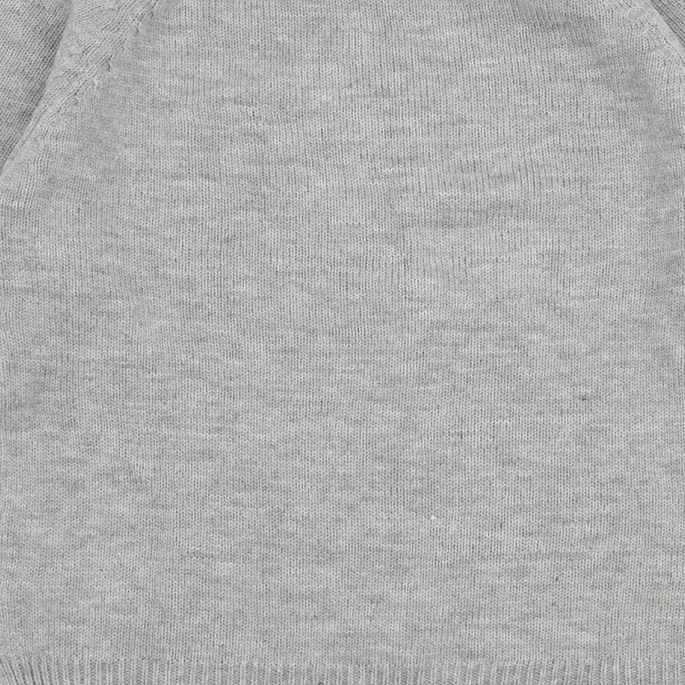 Atmosphere Womens Grey Round Neck  Acrylic Pullover Jumper Size 12   - Christmas Penguin