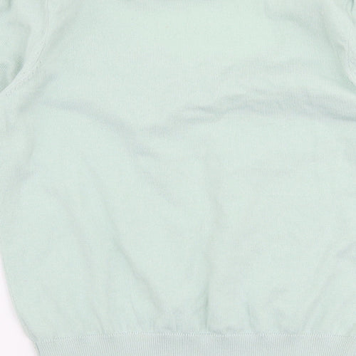 Dunnes Stores Womens Green V-Neck  Polyester Pullover Jumper Size XS