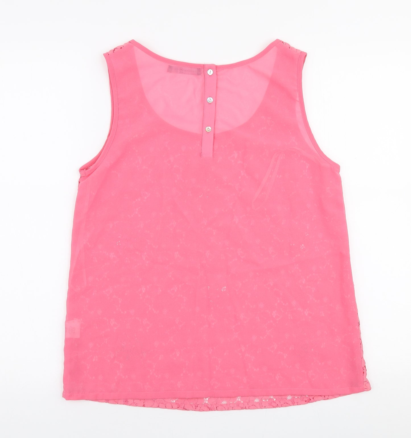 Atmosphere Womens Pink  Cotton Basic Blouse Size 10 Round Neck