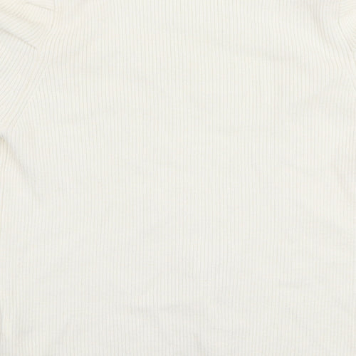 Primark Womens Ivory Square Neck  Viscose Pullover Jumper Size L