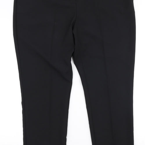 Bonmarche Womens Black  Polyester Trousers  Size 18 L29 in Regular Zip