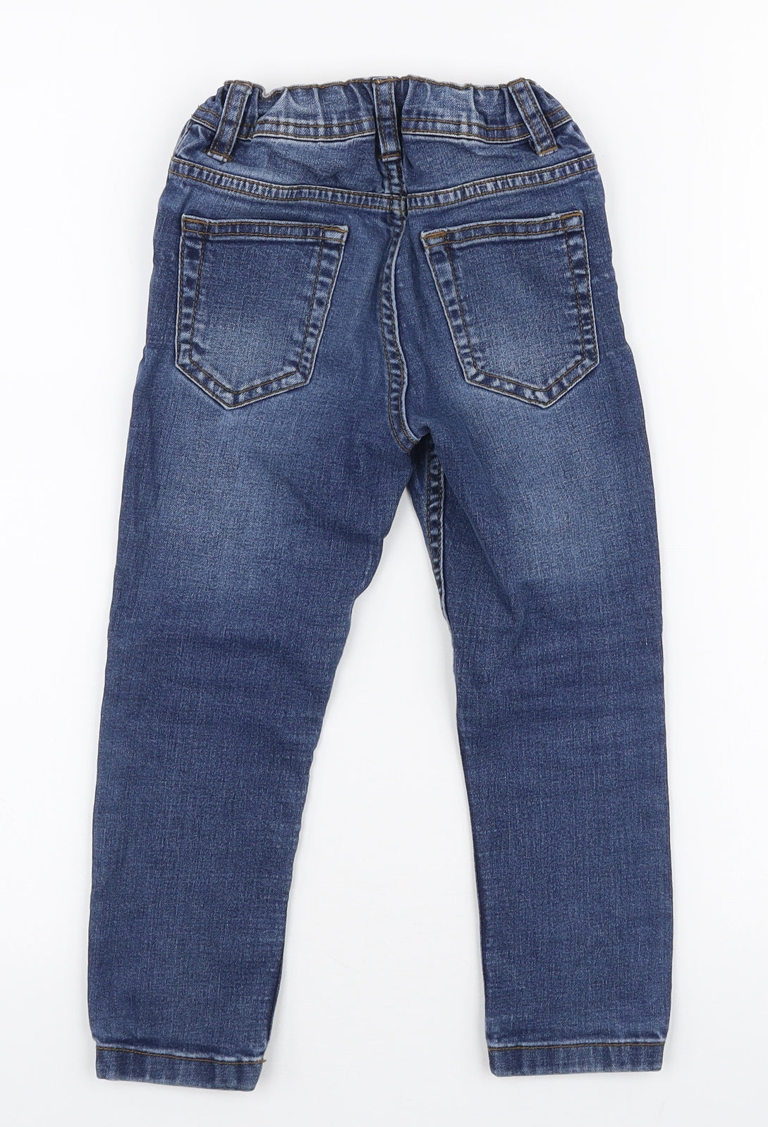 Denim Co Boys Blue  Cotton Skinny Jeans Size 4-5 Years  Slim Button
