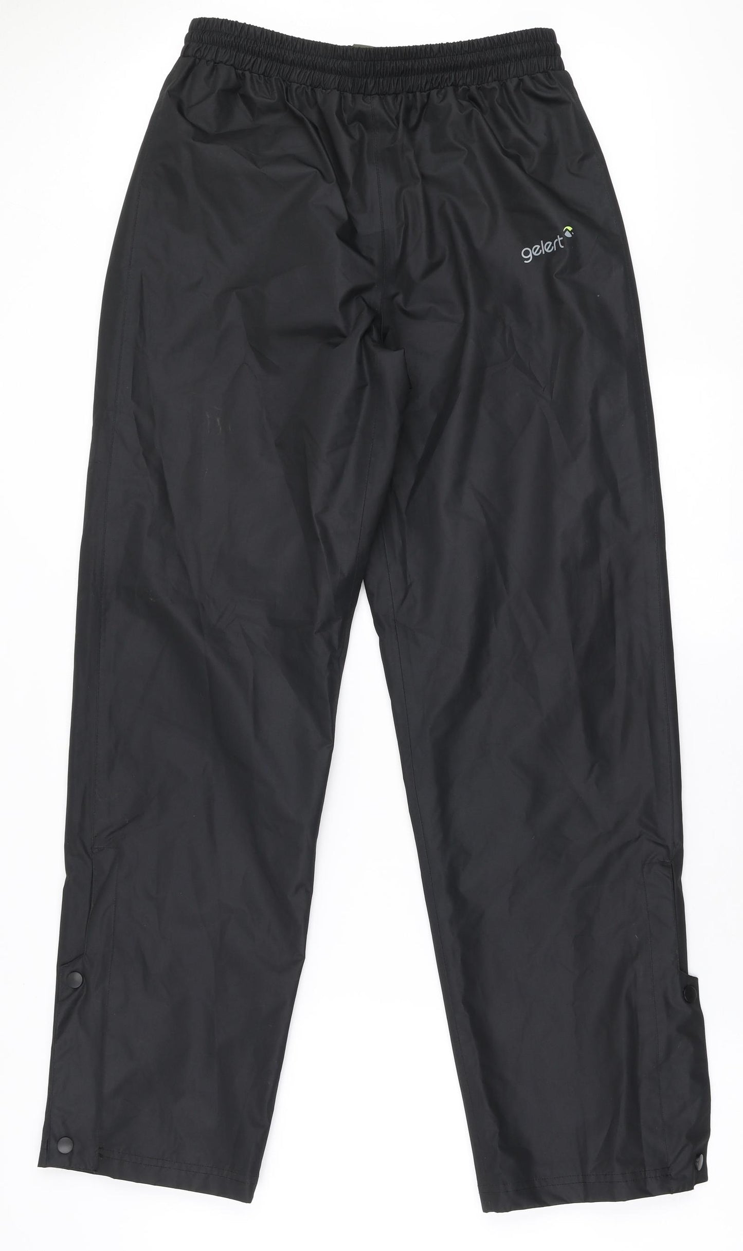 Gelert Mens Black  Polyester Rain Trousers Trousers Size S L31 in Regular Drawstring