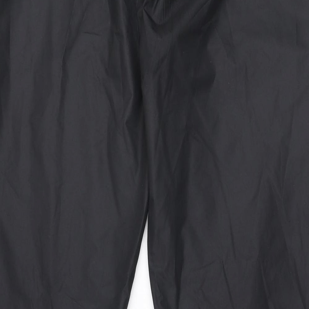 Gelert Mens Black  Polyester Rain Trousers Trousers Size S L31 in Regular Drawstring