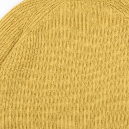Yida Womens Yellow Roll Neck  Polyester Pullover Jumper Size M