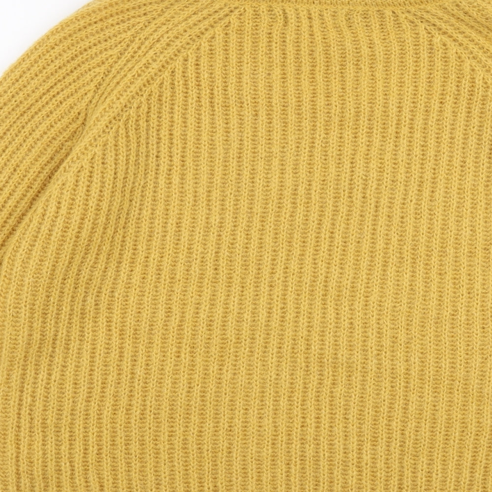 Yida Womens Yellow Roll Neck  Polyester Pullover Jumper Size M