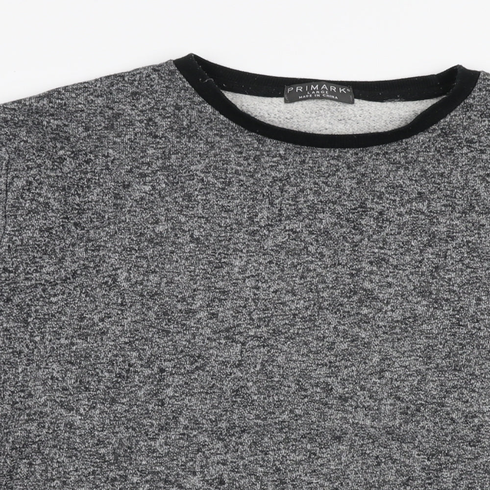 Primark Mens Grey  Polyester Pullover Sweatshirt Size L