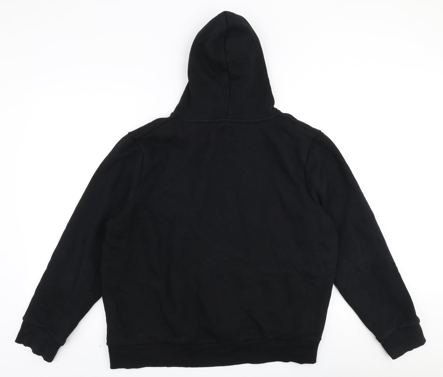 River Island  Mens Black  Cotton Pullover Hoodie Size XL